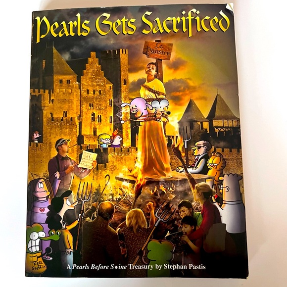 Pearls Gets Sacrificed A Pearls Before Swine Treasury Stephan Pastis w/Stickers - Picture 1 of 8